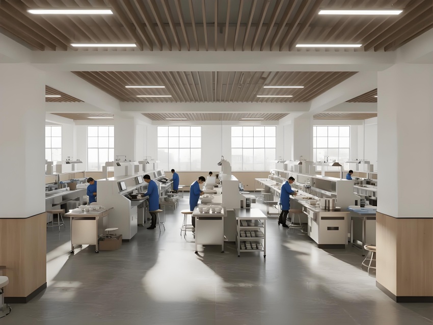 合肥厂房装修：餐具制品车间装修效果分享